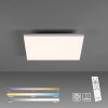 Plafonnier Leuchten-Direkt CONRAD LED Blanc, 2 lumières, Télécommandes, Changeur de couleurs