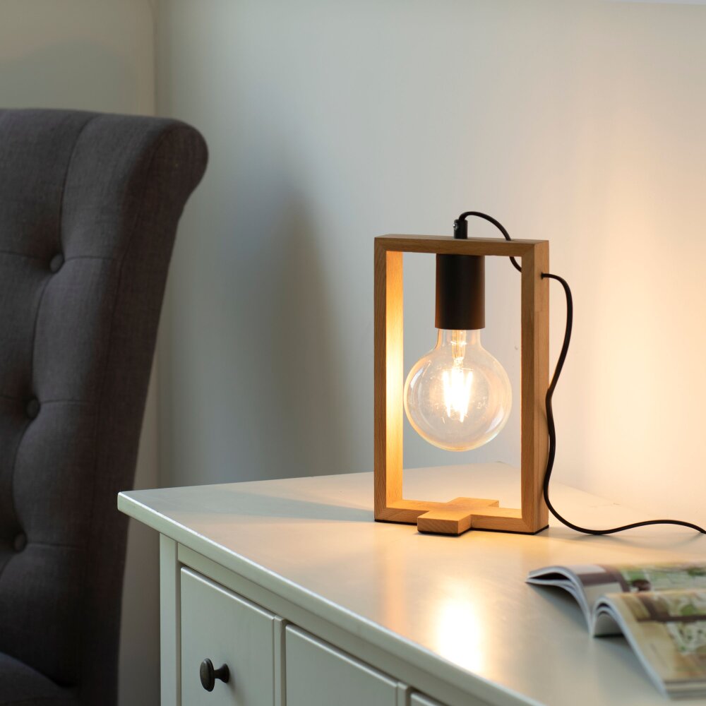 Lampe de table Leuchten-Direkt FRANKY Noir, 1 lumière main product photo