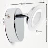 Applique murale Lucy LED Chrome, 1 lumière, Télécommandes, Changeur de couleurs