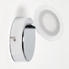 Applique murale Lucy LED Chrome, 1 lumière, Télécommandes, Changeur de couleurs