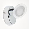 Applique murale Lucy LED Chrome, 1 lumière, Télécommandes, Changeur de couleurs