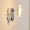 Applique murale Lucy LED Chrome, 1 lumière, Télécommandes, Changeur de couleurs