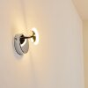 Applique murale Lucy LED Chrome, 1 lumière, Télécommandes, Changeur de couleurs