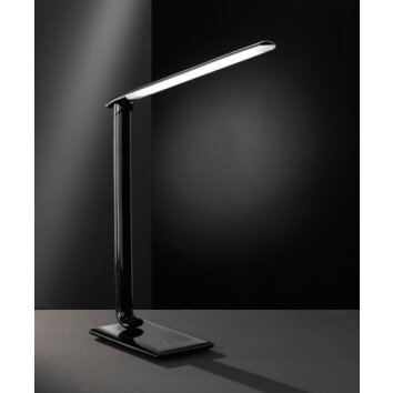 Lampe de table Wofi TUBAC LED Noir, 1 lumière
