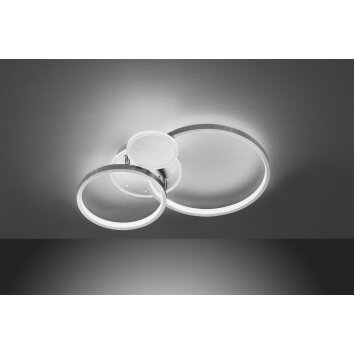 Plafonnier Wofi-Leuchten KIAH LED Argenté, 1 lumière