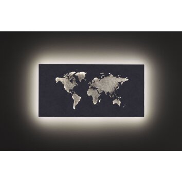 Applique murale Wofi LINDA LED Gris, Argenté, 1 lumière