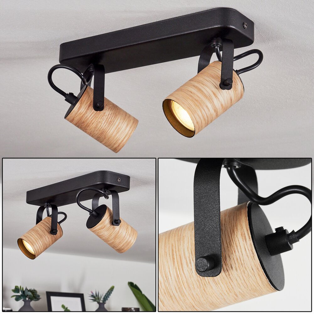 Plafonnier Beleco Écru, Noir, 2 lumières main product photo