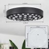 Plafonnier  Agodim LED Noir, 1 lumière