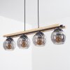 Suspension  Podre Bois clair, Noir, 4 lumières