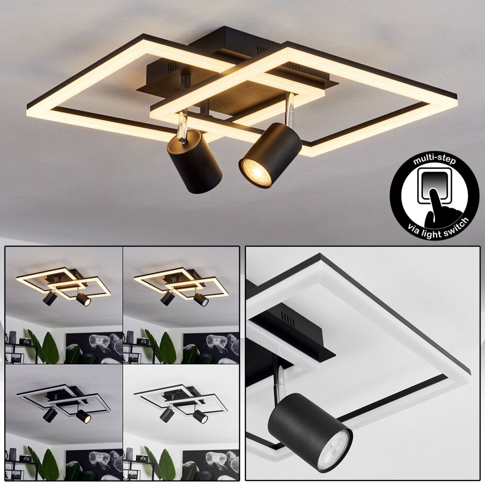 Plafonnier Boim LED Noir, 3 lumières main product photo