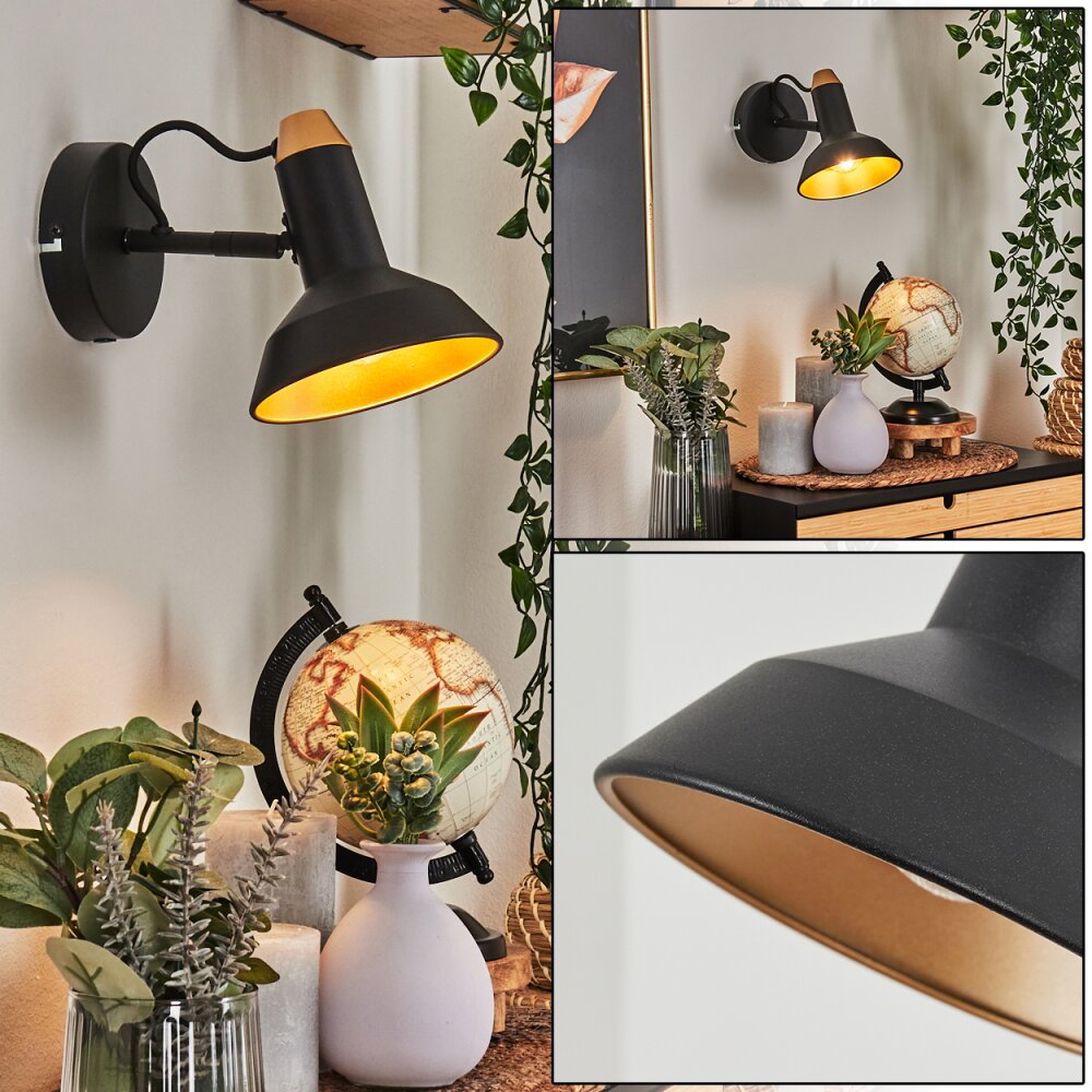 Applique murale Vouzy Noir, 1 lumière main product photo