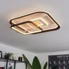 Plafonnier  Agordela LED Laiton, Blanc, 1 lumière, Télécommandes