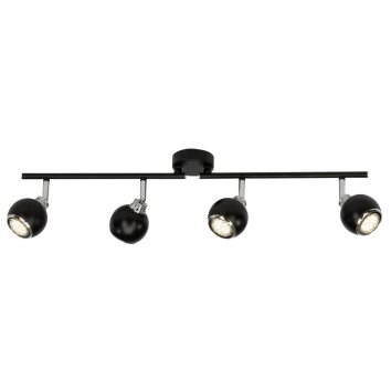 Spot de plafond Brilliant Ina LED Chrome, Noir, 4 lumières