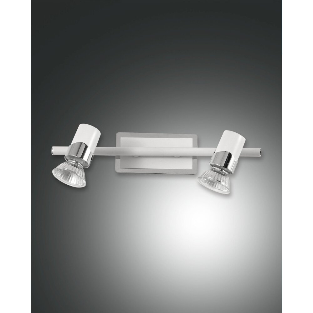 Plafonnier Fabas Luce Alice Chrome, Blanc, 2 lumières main product photo