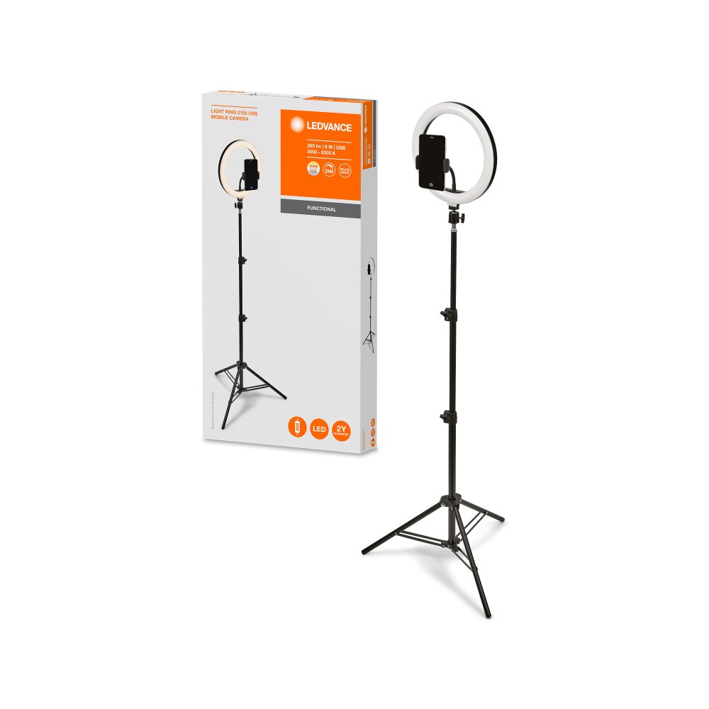 Lampadaire Ledvance MOBILE RING Noir, 1 lumière main product photo