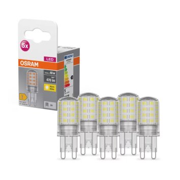 OSRAM LED BASE PIN Lot de 5 LED G9 4,2 watt 2700 kelvin 470 lumen