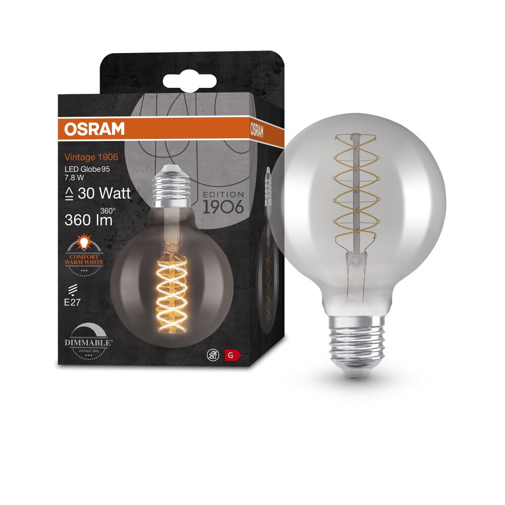 OSRAM Vintage 1906® LED E27 7,8 Watt 1800 Kelvin 360 lumen main product photo