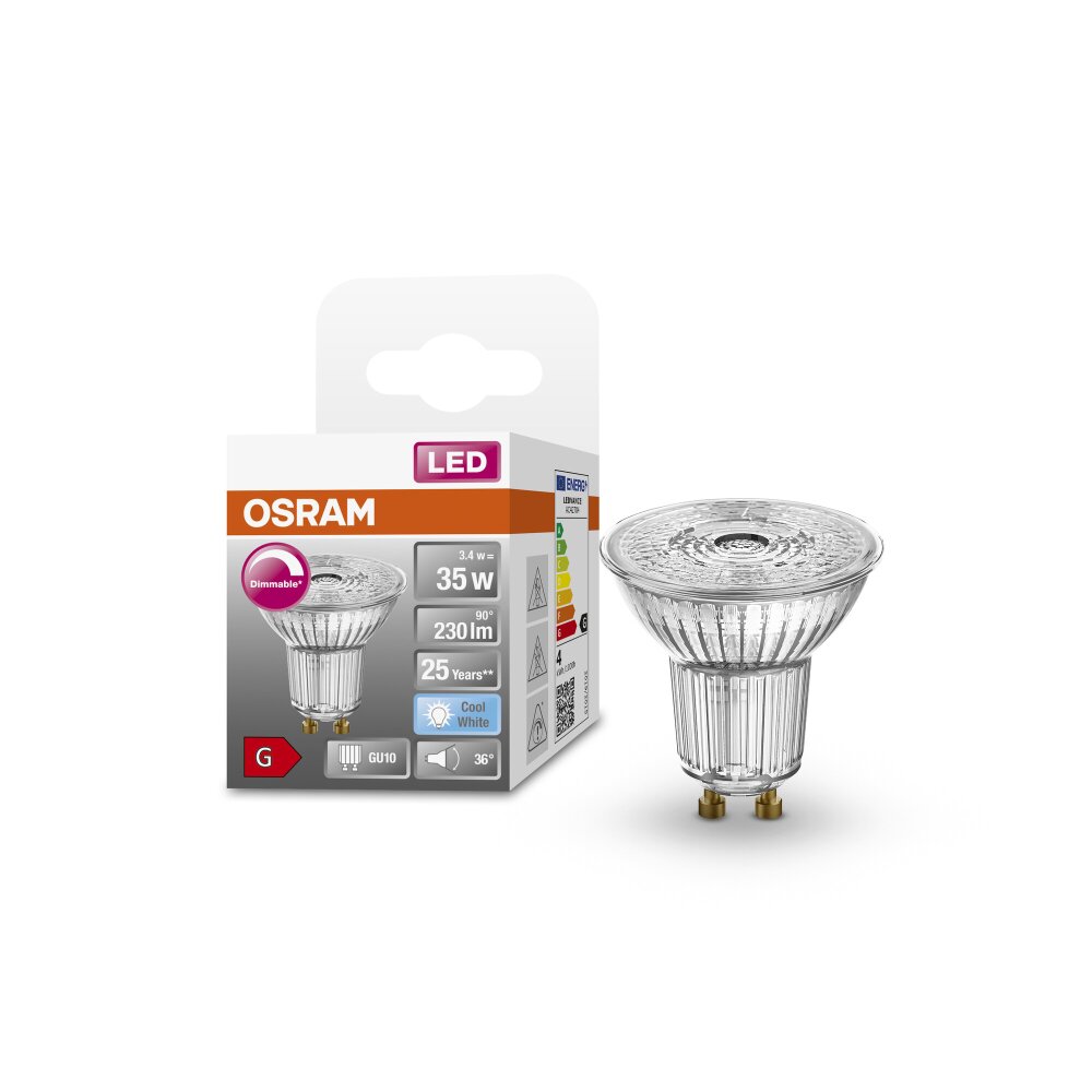 OSRAM LED SUPERSTAR LED GU10 3,4 Watt 4000 Kelvin 230 lumen main product photo