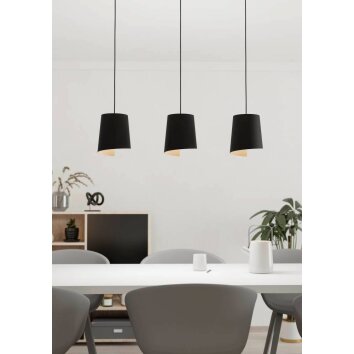 Suspension Eglo BOLIVIA Noir, 3 lumières