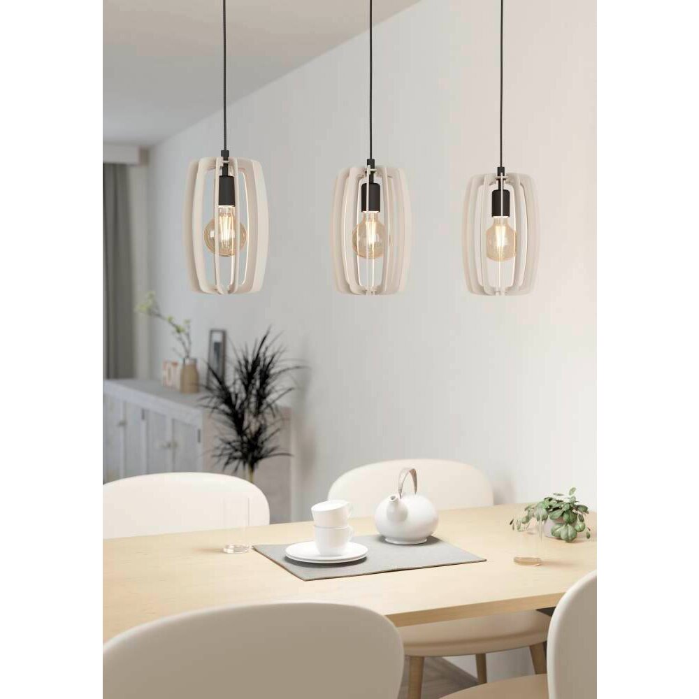 Suspension Eglo BAJAZZARA Noir, 3 lumières main product photo