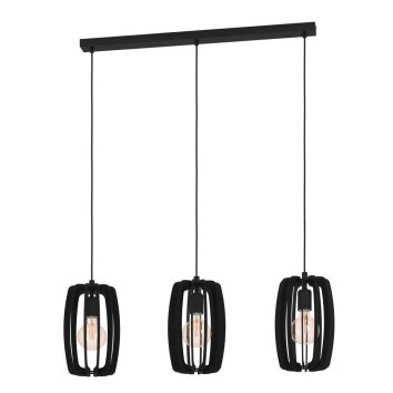 Suspension Eglo BAJAZZARA Noir, 3 lumières