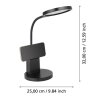 Lampe de table Eglo BROLINI LED Noir, 1 lumière