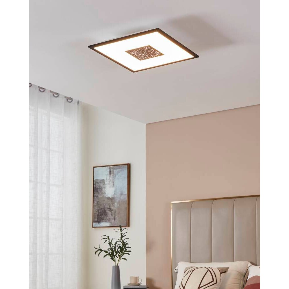 Plafonnier Eglo MARMORATA LED Noir, Blanc, 2 lumières main product photo