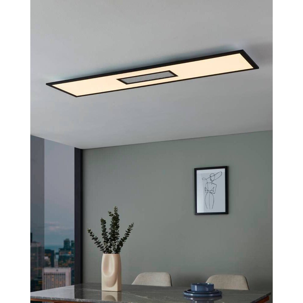 Plafonnier Eglo BORDONARA LED Noir, Blanc, 1 lumière, Télécommandes main product photo