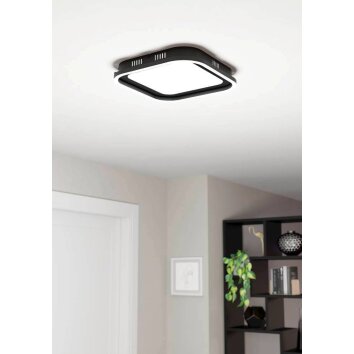 Plafonnier Eglo CALAGRANO LED Noir, 2 lumières, Télécommandes