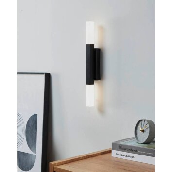 Applique murale Eglo ALCUDIA LED Noir, 2 lumières