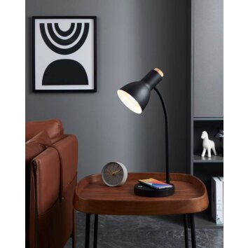 Lampe de table Eglo VERADAL-QI LED Brun, Noir, 1 lumière
