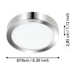Plafonnier Eglo FUEVA LED Chrome, 1 lumière