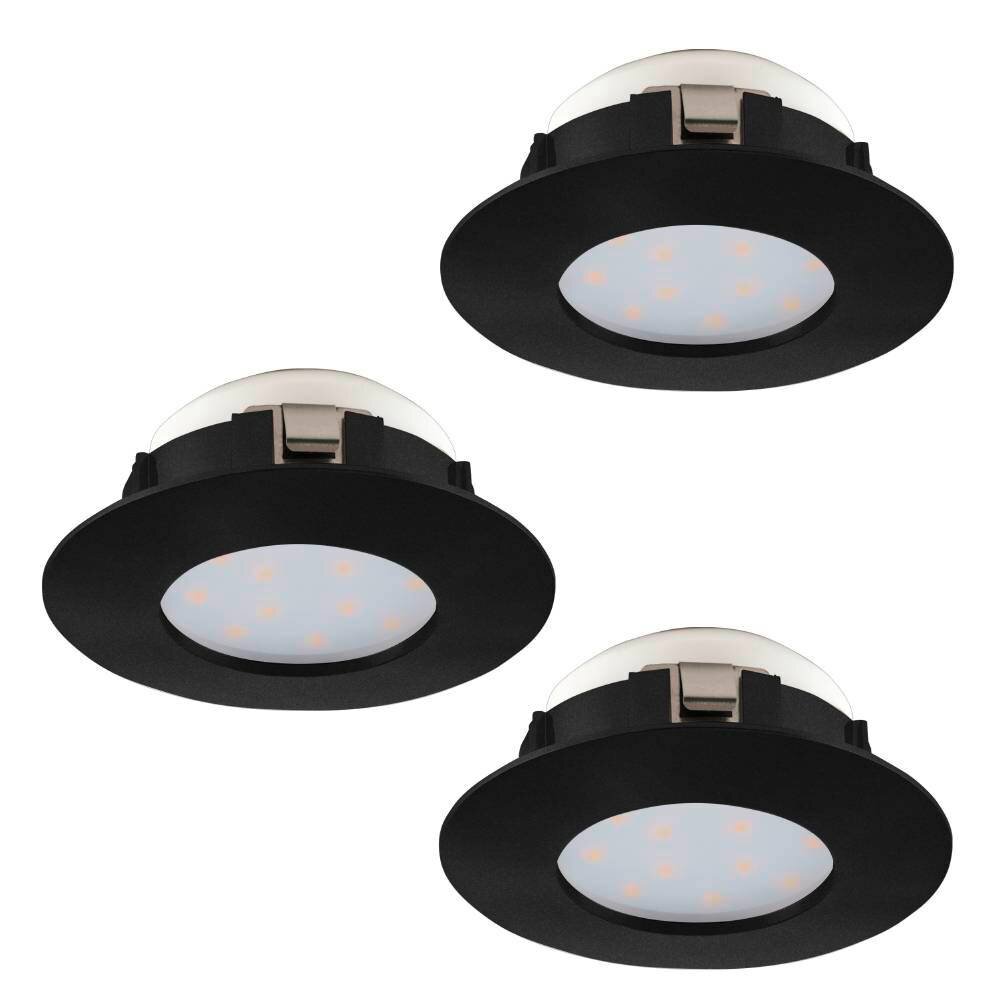 Spot encastrable Eglo PINEDA LED Noir, 3 lumières main product photo
