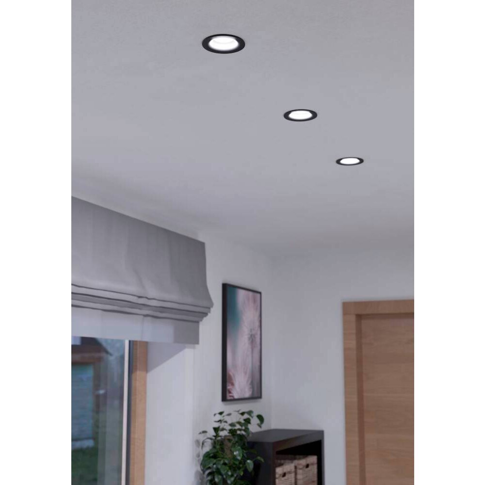 Spot encastrable Eglo SALICETO LED Noir, 3 lumières main product photo