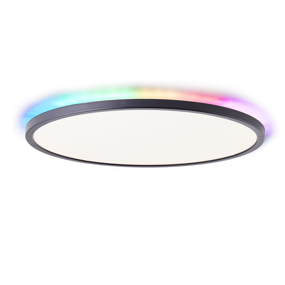 Plafonnier Brilliant Saltery LED Noir, Blanc, 1 lumière, Télécommandes, Changeur de couleurs main product photo