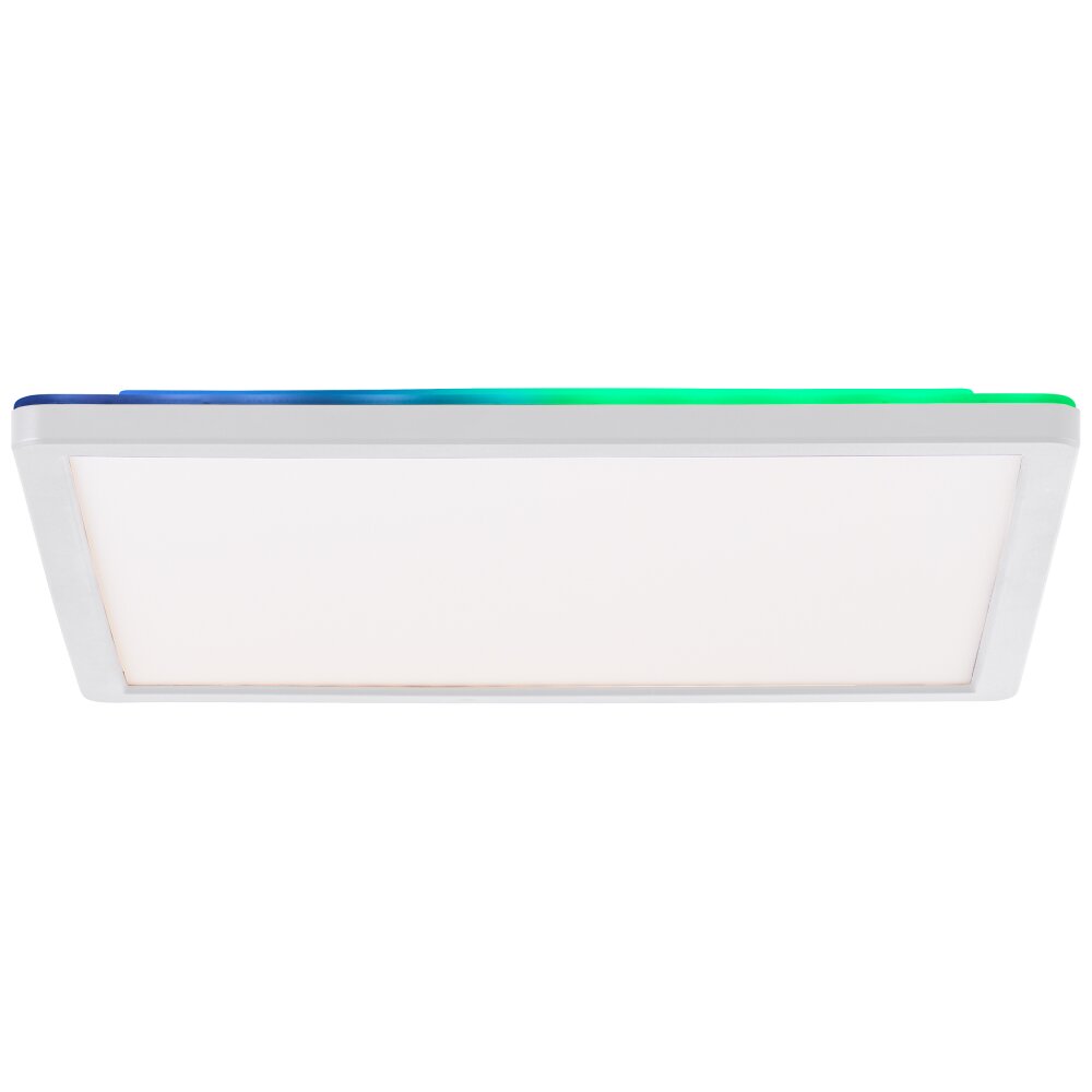 Plafonnier Brilliant Saltery LED Blanc, 1 lumière, Télécommandes, Changeur de couleurs main product photo