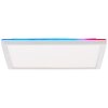 Plafonnier Brilliant Saltery LED Blanc, 1 lumière, Télécommandes, Changeur de couleurs
