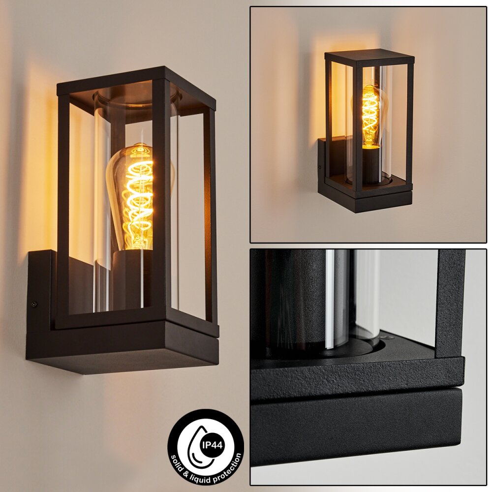Applique murale d'extérieur Palanga Noir, 1 lumière main product photo