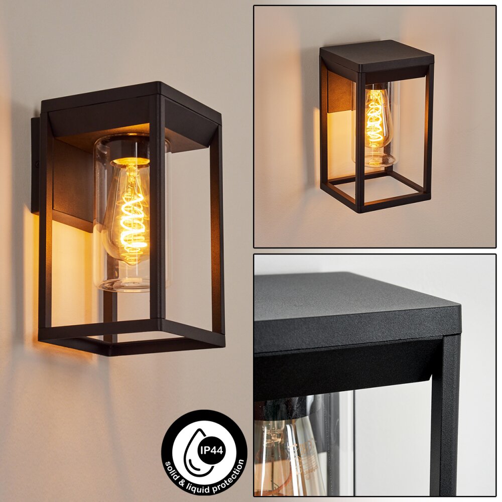 Applique murale d'extérieur Palanga Noir, 1 lumière main product photo