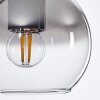 Suspension Verre 15 cm Koyoto Clair, Fumé, 4 lumières