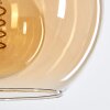 Plafonnier Verre 20 cm Koyoto Ambre, 4 lumières
