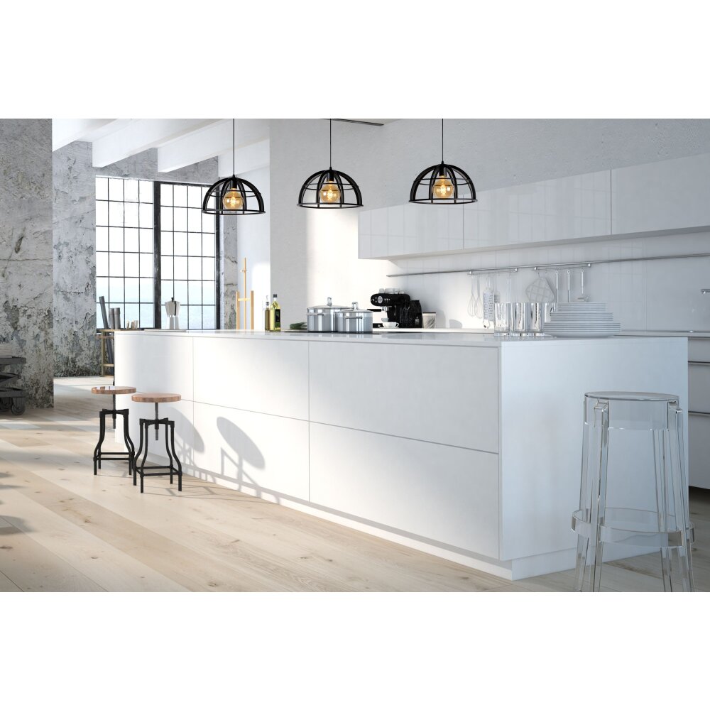 Suspension Lucide DIKRA Noir, 1 lumière main product photo