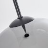 Suspension Verre 25 cm Koyoto Chrome, Fumé, 1 lumière