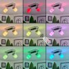Plafonnier  Cerejeiras LED Chrome, 2 lumières, Télécommandes, Changeur de couleurs