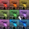 Plafonnier  Lucy LED Chrome, 1 lumière, Télécommandes, Changeur de couleurs