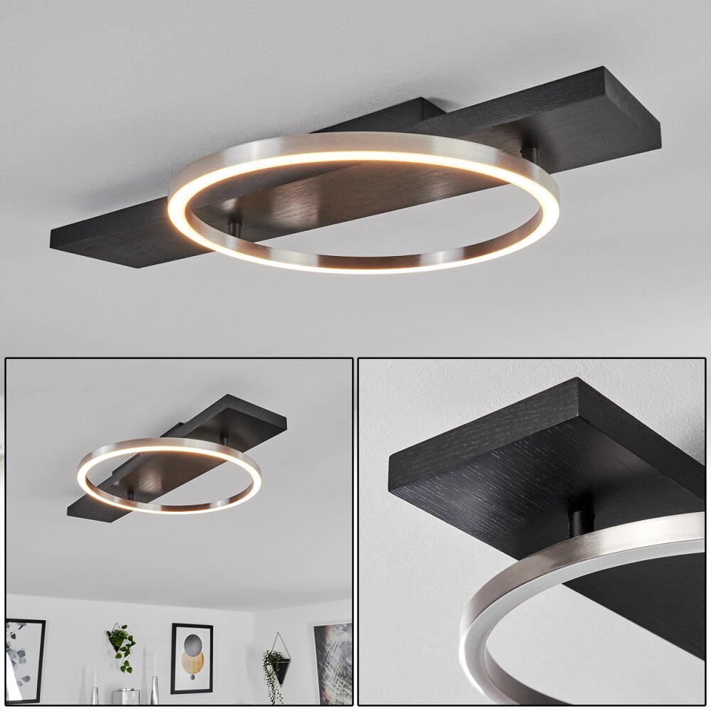 Plafonnier Pompu LED Noir, 1 lumière main product photo