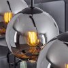 Suspension Verre 15 cm Koyoto Chrome, Fumé, 3 lumières