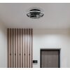 Ventilateur de plafond Globo LEONHARD LED Noir, 1 lumière, Télécommandes