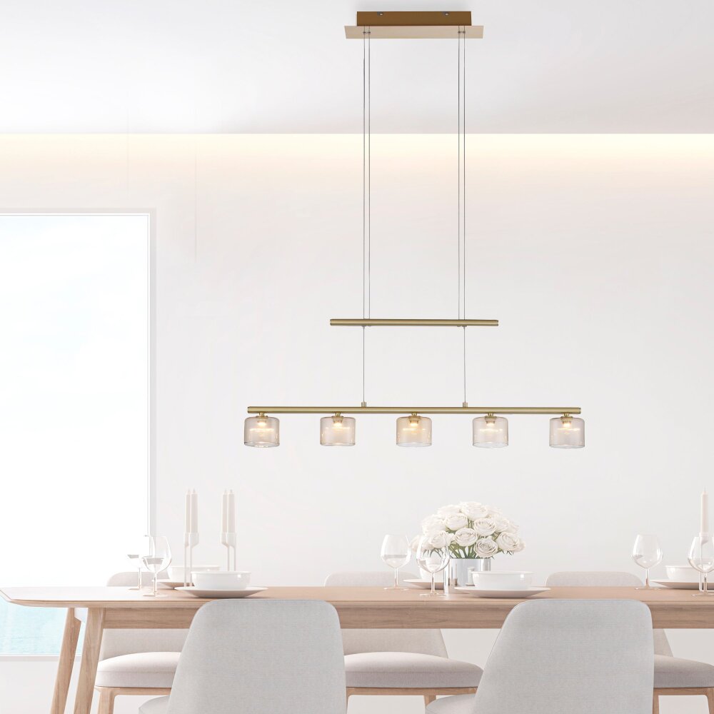 Suspension Paul Neuhaus HYDRA LED Laiton, 5 lumières main product photo