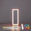 Lampe de table Leuchten-Direkt FELIX60 LED Acier brossé, 2 lumières, Télécommandes, Changeur de couleurs